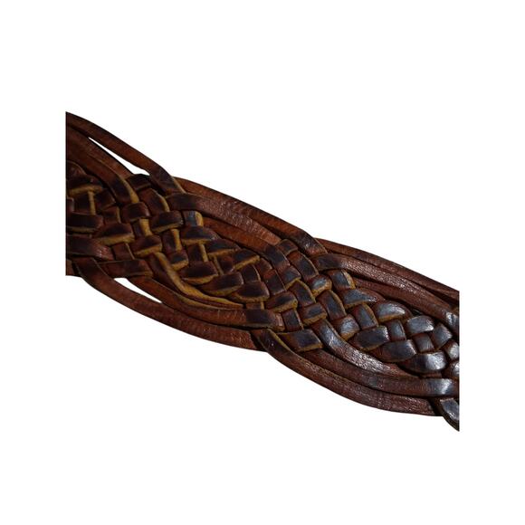 Vintage Y2K Weaved Leather Women's size 30"-32" Grunge Western Boho Casual Belt - Picture 6 of 12